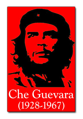 Black on Red Che Guevara Sticker