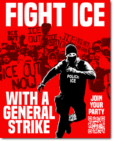 Fight ICE with a General Strike Sticker