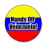 Hands Off Venezuela 1" Button (English or Spanish)