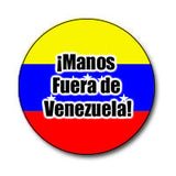 Hands Off Venezuela 1" Button (English or Spanish)