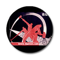Soviet Workers Hammering 1" Button
